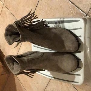 Fringe western boots